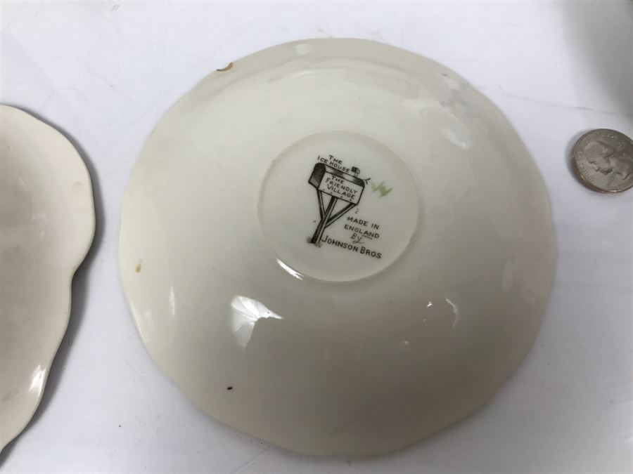 Vintage Johnson Brothers The Covered Bridge The Friendly Village China (See Photos For Condition) And Sterling Colonial English Ironstone J&G Meakin England China [Photo 13]