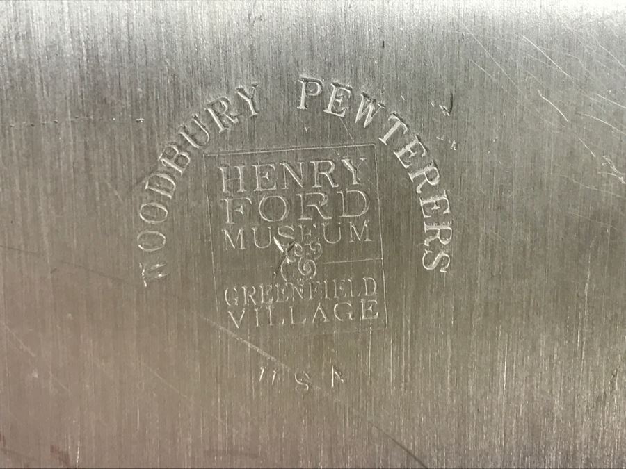 Forbes Silver Co Quadruple Silverplate Tea Set With Teapot, Creamer And Sugar And Woodbury Pewter Teapot [Photo 14]