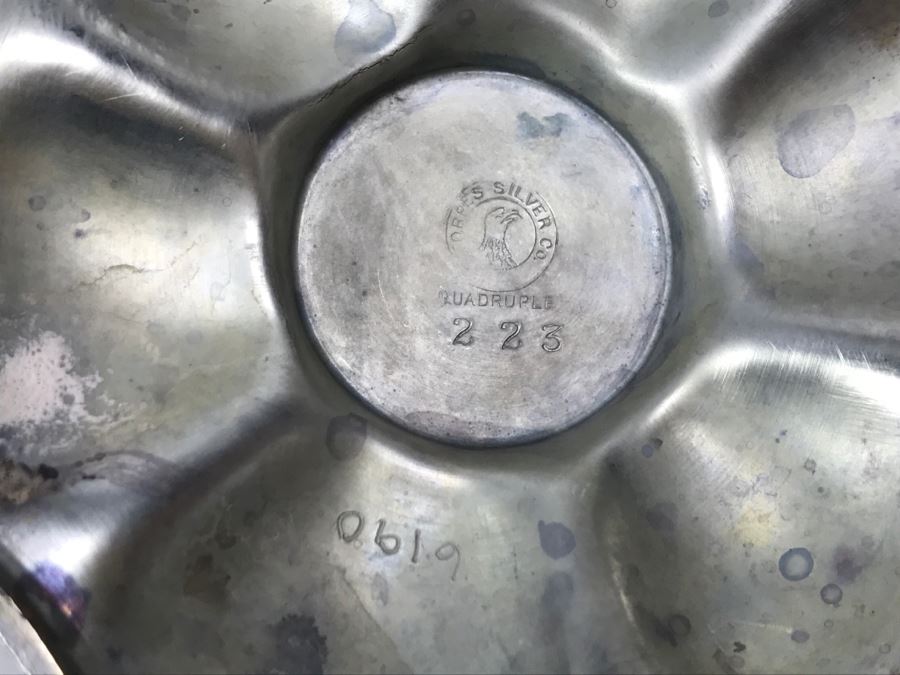 Forbes Silver Co Quadruple Silverplate Tea Set With Teapot, Creamer And Sugar And Woodbury Pewter Teapot [Photo 9]