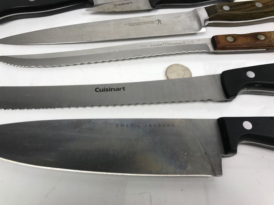 Gorham Stainless Steel Knife Set With Cuisinart Knife Holder And Cuisinart Knives, J. A. Henckels Knife And Flint Stainless Knife [Photo 12]