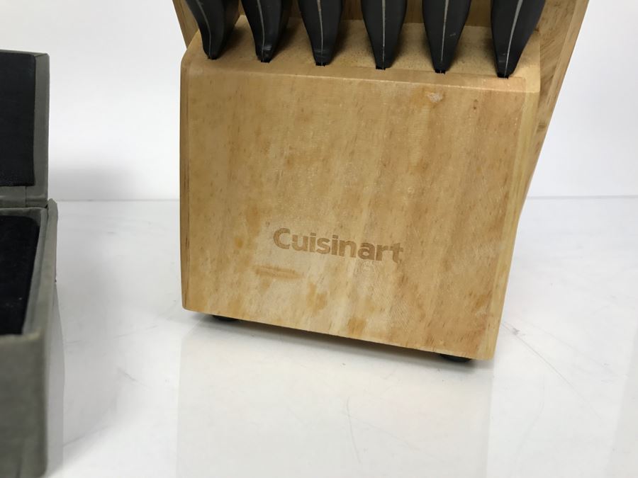 Gorham Stainless Steel Knife Set With Cuisinart Knife Holder And Cuisinart Knives, J. A. Henckels Knife And Flint Stainless Knife [Photo 2]