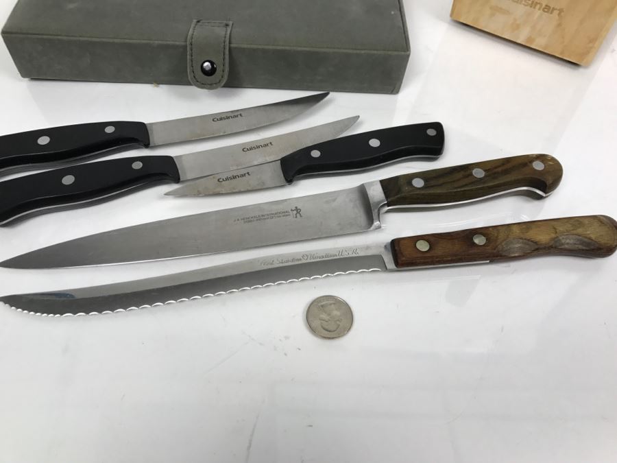 Gorham Stainless Steel Knife Set With Cuisinart Knife Holder And Cuisinart Knives, J. A. Henckels Knife And Flint Stainless Knife [Photo 10]
