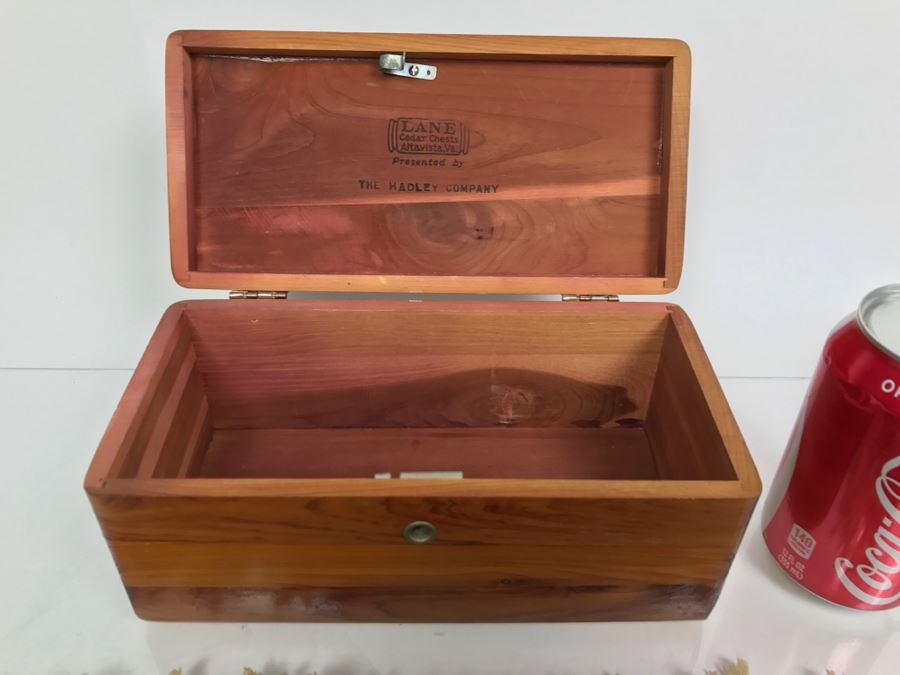 Small LANE Cedar Chest Box And Small Hand Knotted Persian Rug [Photo 4]