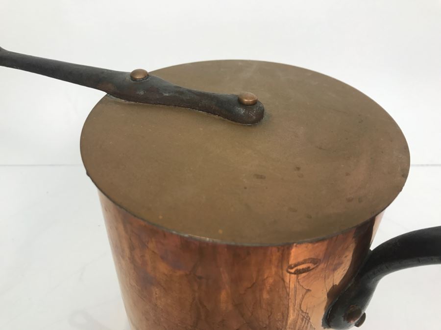 Vintage French Hammered Copper Pots With Lids - Some Made For The Bridge Company And Some Made In Paris [Photo 24]