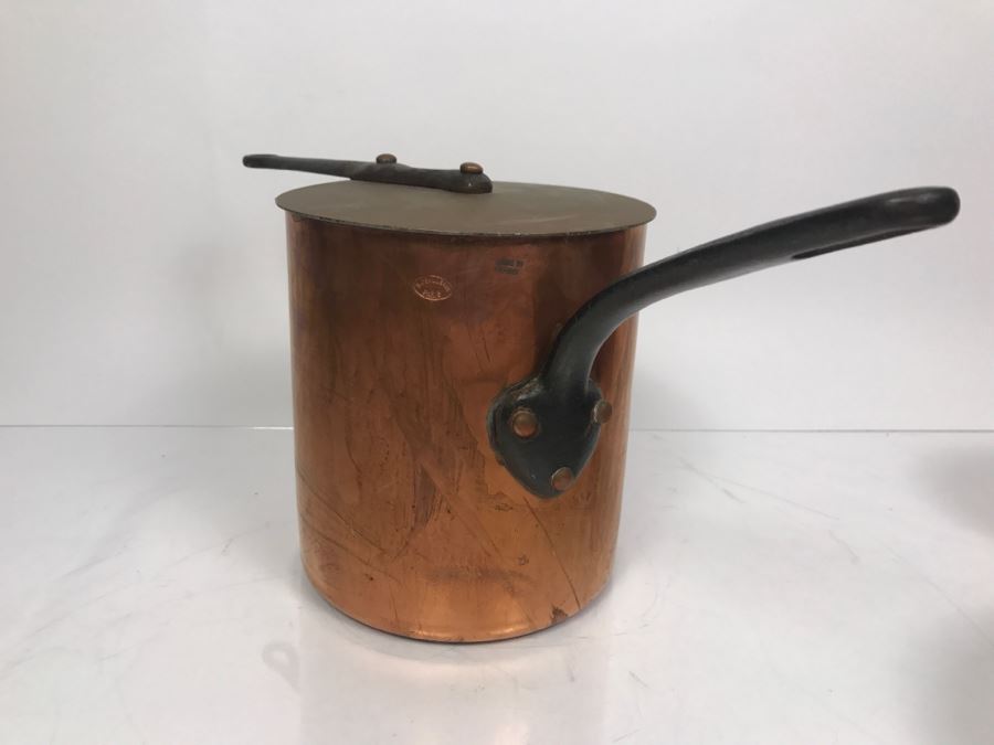 Vintage French Hammered Copper Pots With Lids - Some Made For The Bridge Company And Some Made In Paris [Photo 19]