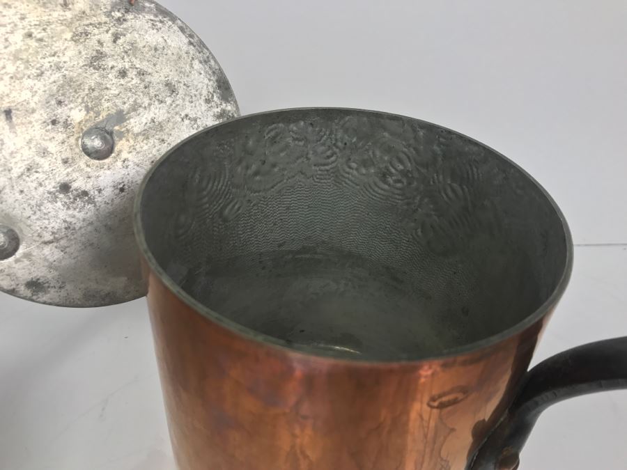 Vintage French Hammered Copper Pots With Lids - Some Made For The Bridge Company And Some Made In Paris [Photo 25]