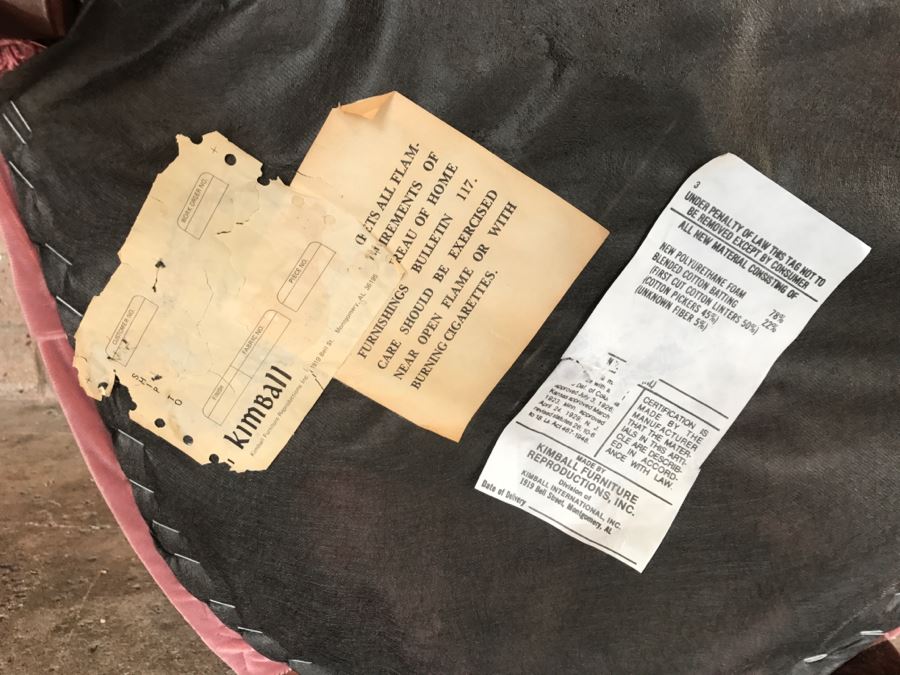 Vintage Kimball Furniture Upholstered Side Chair With Cane Back [Photo 8]