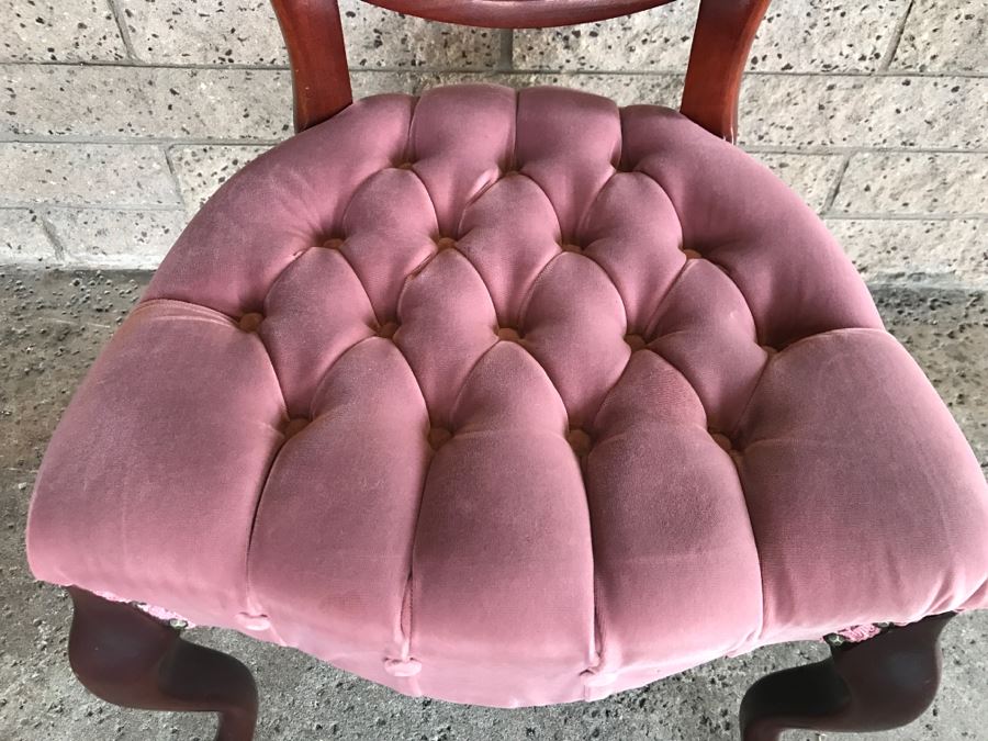 Vintage Kimball Furniture Upholstered Side Chair With Cane Back [Photo 3]