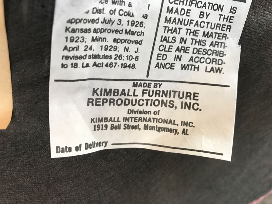 Vintage Kimball Furniture Upholstered Side Chair With Cane Back [Photo 10]