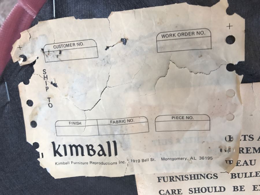 Vintage Kimball Furniture Upholstered Side Chair With Cane Back [Photo 9]