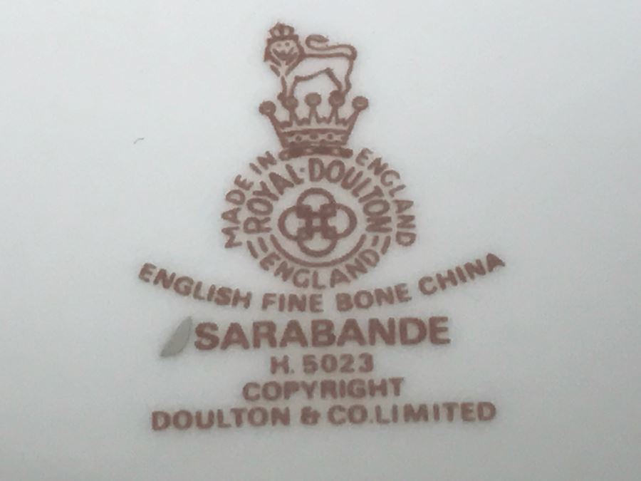 ROYAL DOULTON English Fine Bone China Set SARABANDE Pattern H 5023 [Photo 16]