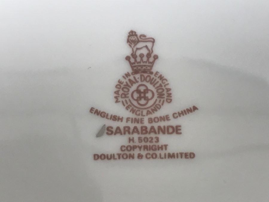 ROYAL DOULTON English Fine Bone China Set SARABANDE Pattern H 5023 [Photo 15]