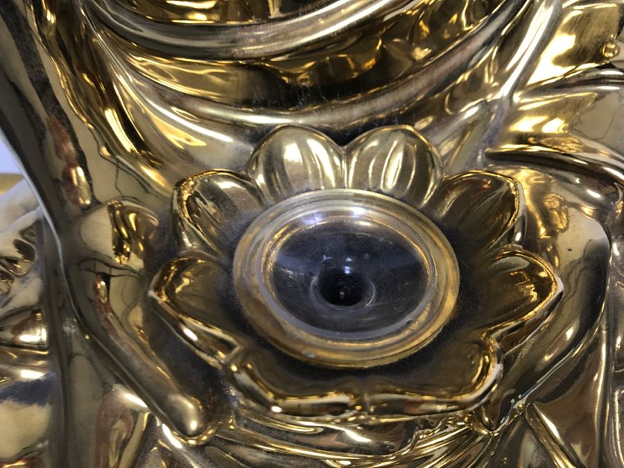 Gold Tone Meditating Buddha Water Fountain [Photo 8]