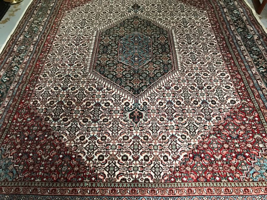 Large Hand Knotted Wool Persian Area Rug 12' X 9' [Photo 4]