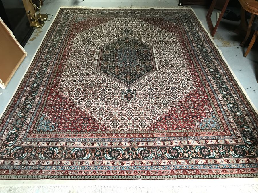 Large Hand Knotted Wool Persian Area Rug 12' X 9' [Photo 2]