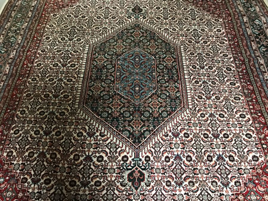 Large Hand Knotted Wool Persian Area Rug 12' X 9' [Photo 5]