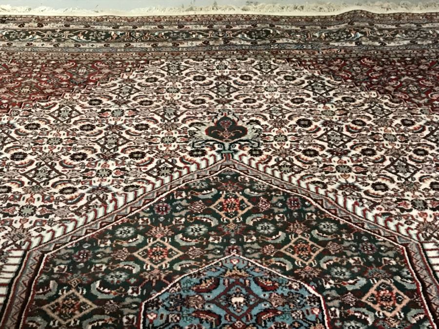 Large Hand Knotted Wool Persian Area Rug 12' X 9' [Photo 8]