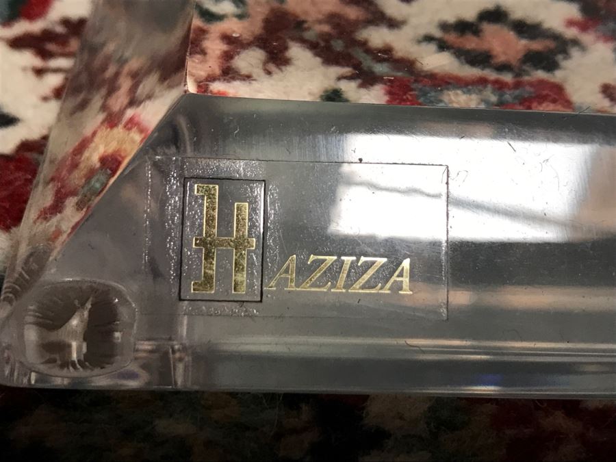 Signed Shlomi Haziza Lucite Spiral Helix Side End Table Israel [Photo 6]