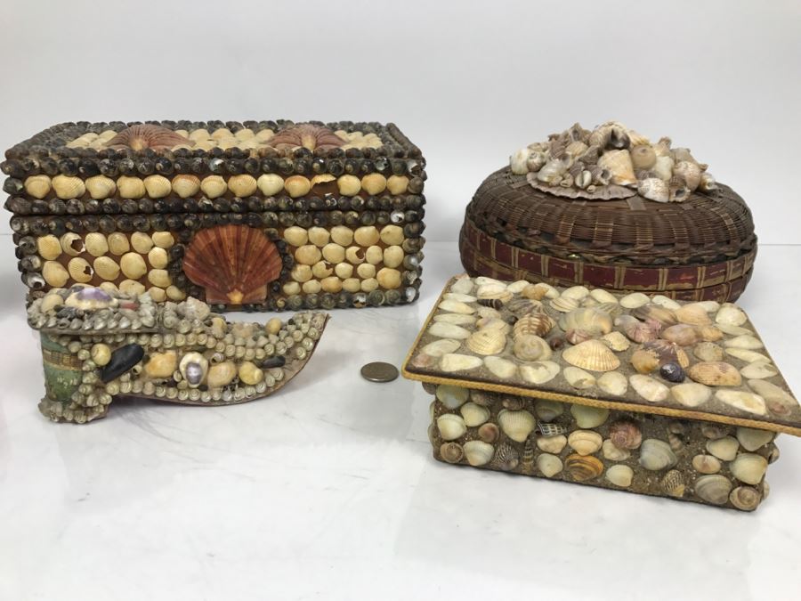 Collection Of Vintage Seashell Boxes [Photo 2]
