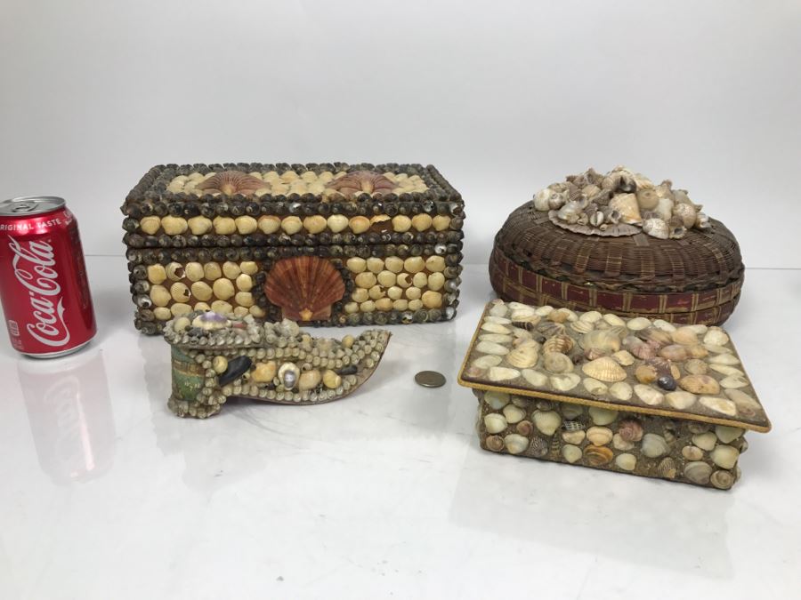 Collection Of Vintage Seashell Boxes [Photo 1]