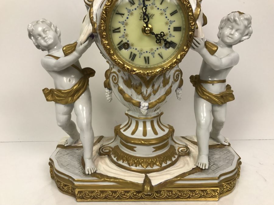 C. Zanardi Mantel Clock With Walt Porcelain Dial Made In Italy [Photo 3]