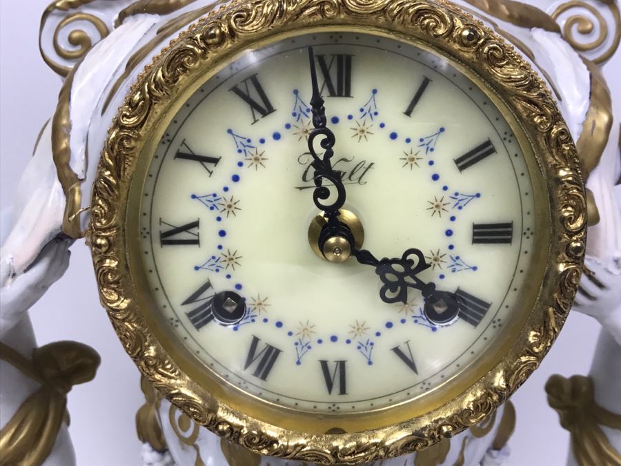 C. Zanardi Mantel Clock With Walt Porcelain Dial Made In Italy [Photo 4]