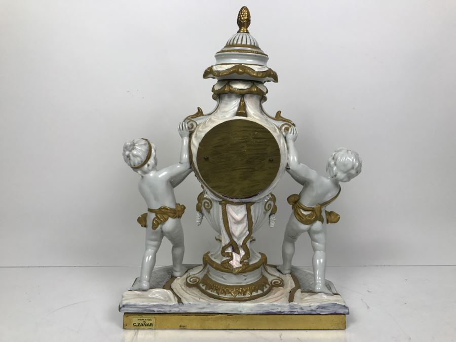 C. Zanardi Mantel Clock With Walt Porcelain Dial Made In Italy [Photo 8]