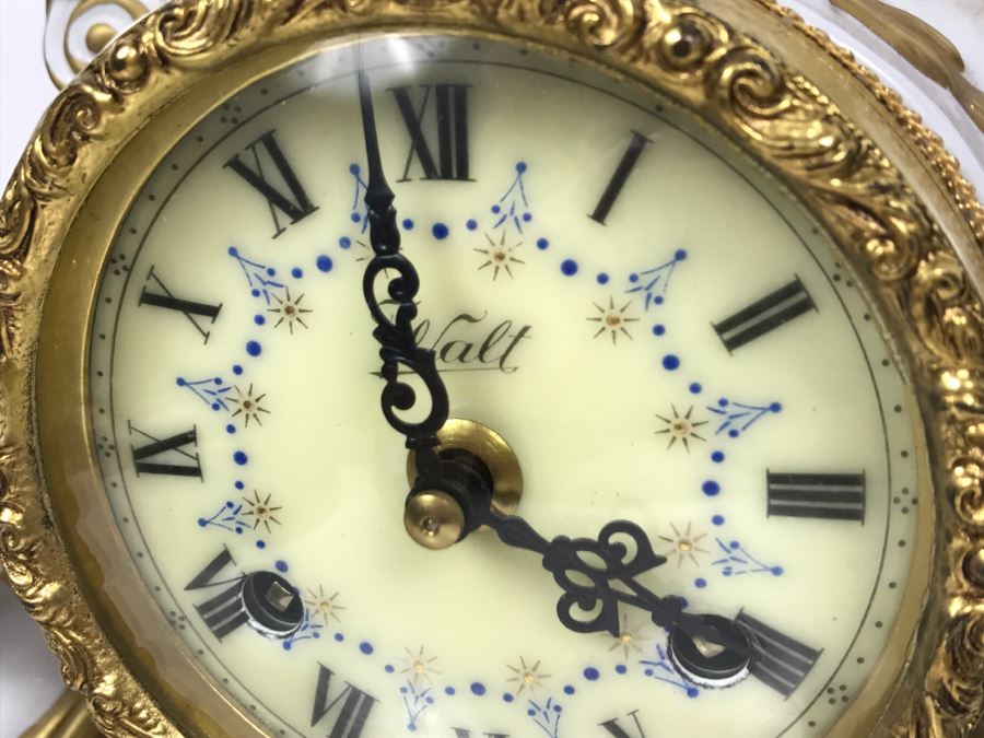 C. Zanardi Mantel Clock With Walt Porcelain Dial Made In Italy [Photo 5]