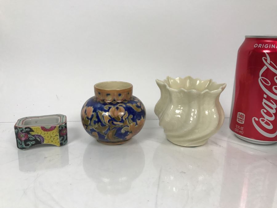 Asian Inkwell, Irish Belleek And Signed Porcelain [Photo 2]