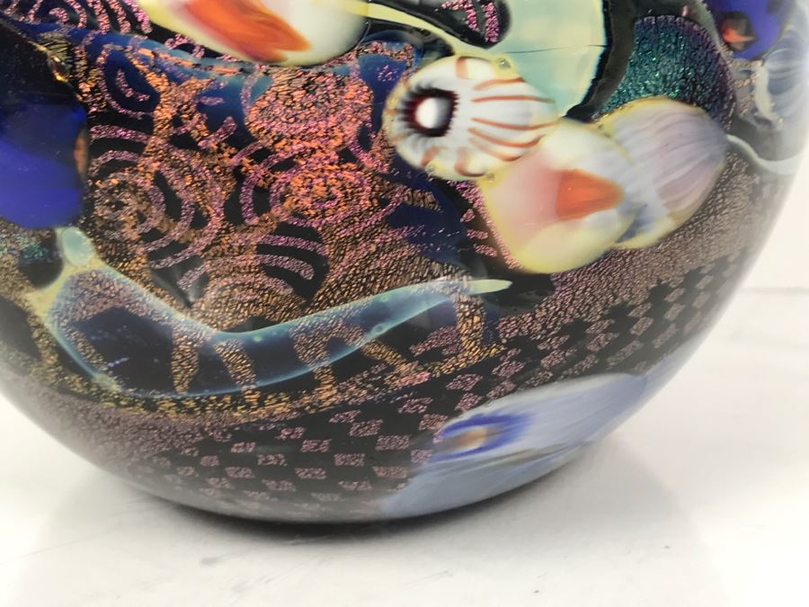 Peter Vanderlaan And Mary Beth Bliss Signed Art Glass Vase [Photo 8]