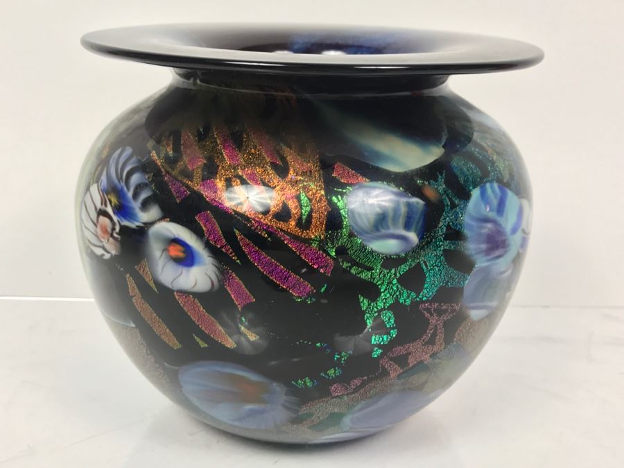 Peter Vanderlaan And Mary Beth Bliss Signed Art Glass Vase [Photo 10]