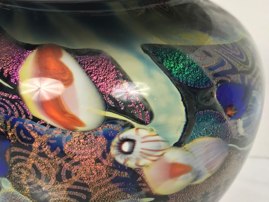 Peter Vanderlaan And Mary Beth Bliss Signed Art Glass Vase [Photo 7]