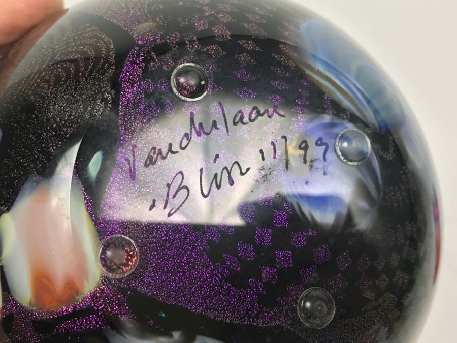 Peter Vanderlaan And Mary Beth Bliss Signed Art Glass Vase [Photo 13]
