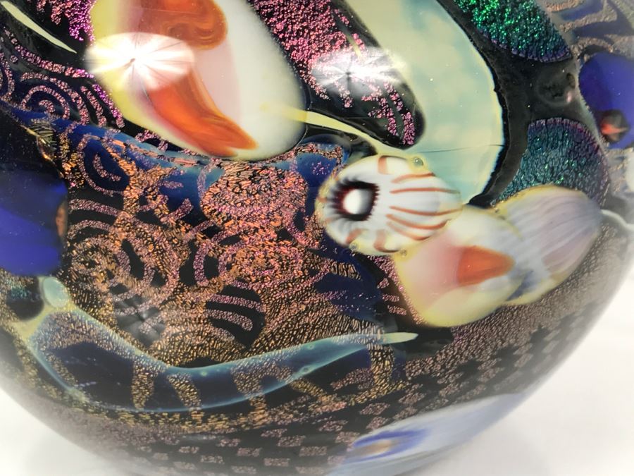 Peter Vanderlaan And Mary Beth Bliss Signed Art Glass Vase [Photo 6]