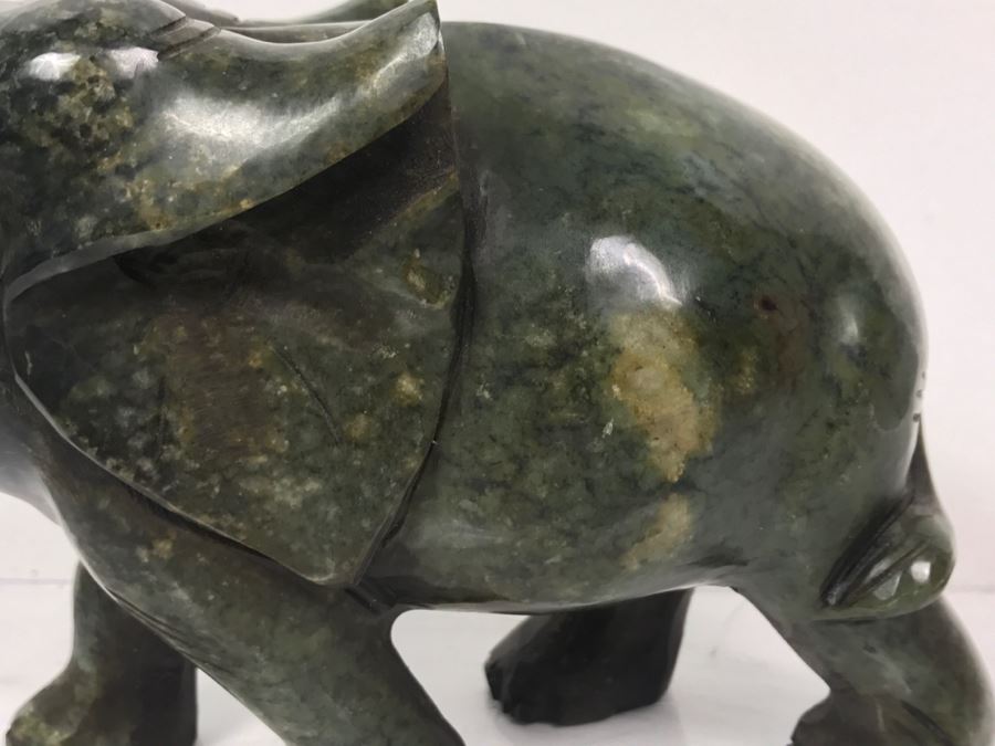 stone carved elephant figurines