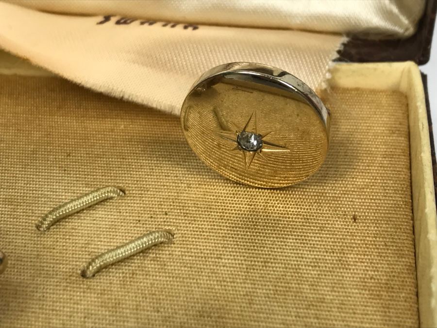 Pair Of Vintage SWANK Cufflinks Sets And Dog Brooch Pin [Photo 7]