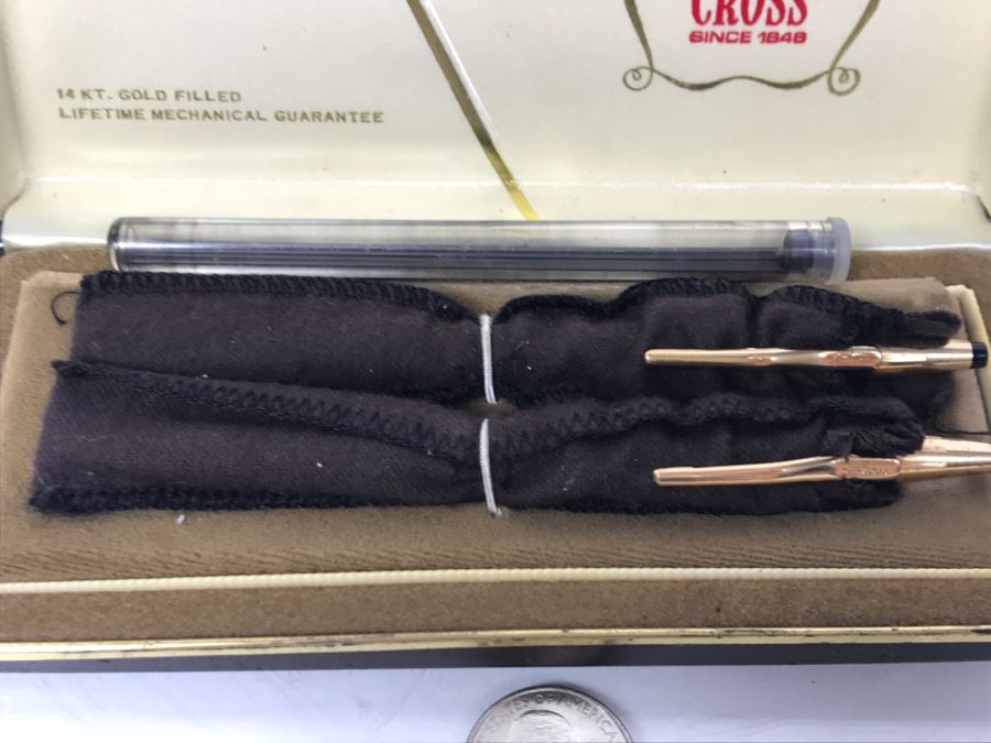 CROSS 14K Gold Filled Ballpoint Pen And Mechanical Pencil Set [Photo 6]