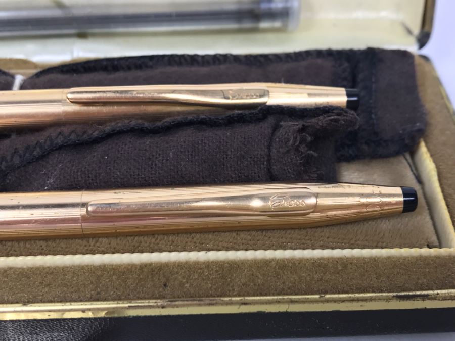 voor het geval dat klassiek Ruimteschip CROSS 14K Gold Filled Ballpoint Pen And Mechanical Pencil Set