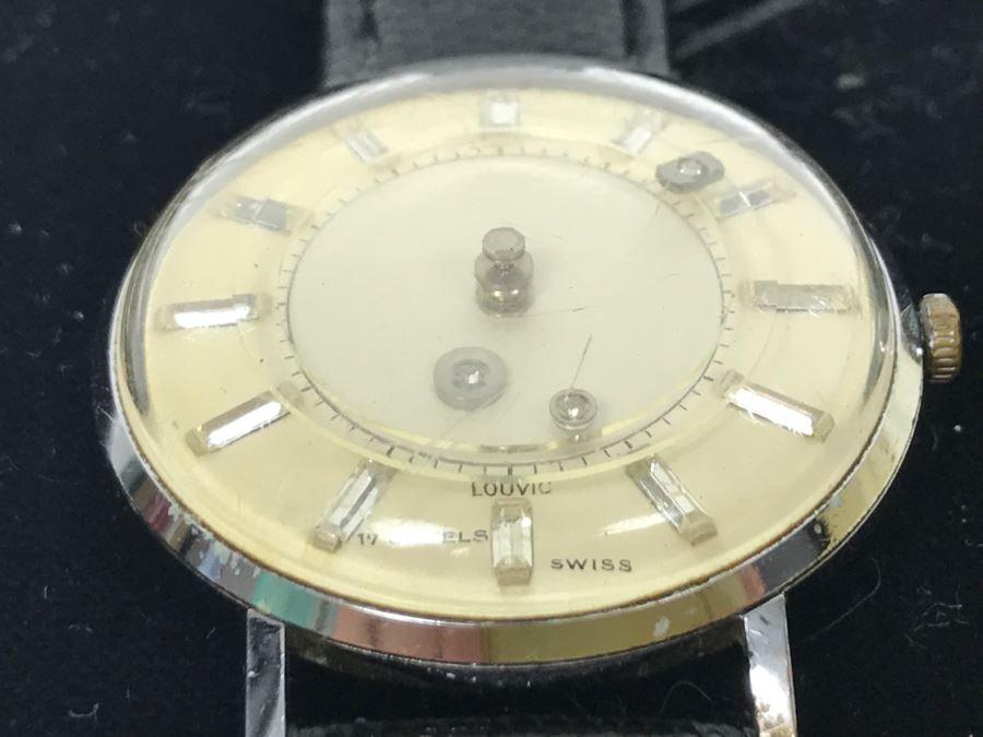 Vintage Louvic Mystery Dial Watch 17 Jewels Swiss [Photo 13]