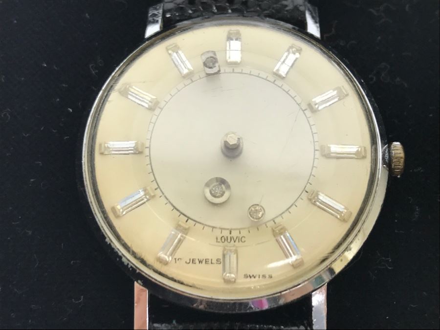 Vintage Louvic Mystery Dial Watch 17 Jewels Swiss [Photo 10]