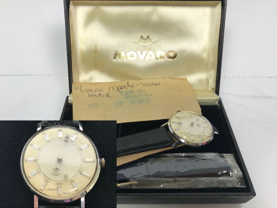 Vintage Louvic Mystery Dial Watch 17 Jewels Swiss [Photo 1]