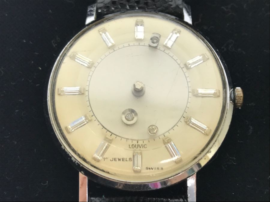 Vintage Louvic Mystery Dial Watch 17 Jewels Swiss [Photo 11]