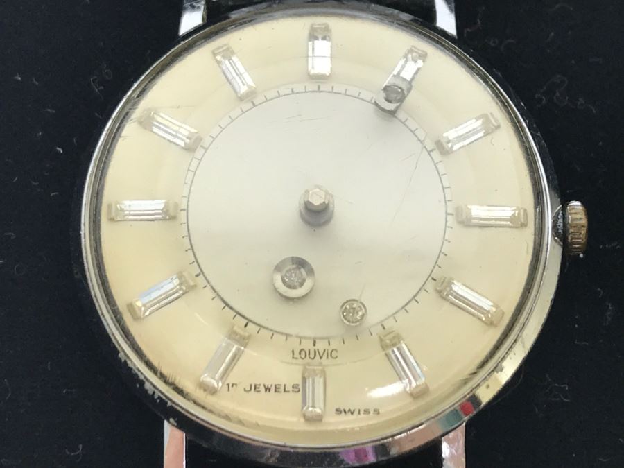 Vintage Louvic Mystery Dial Watch 17 Jewels Swiss [Photo 12]