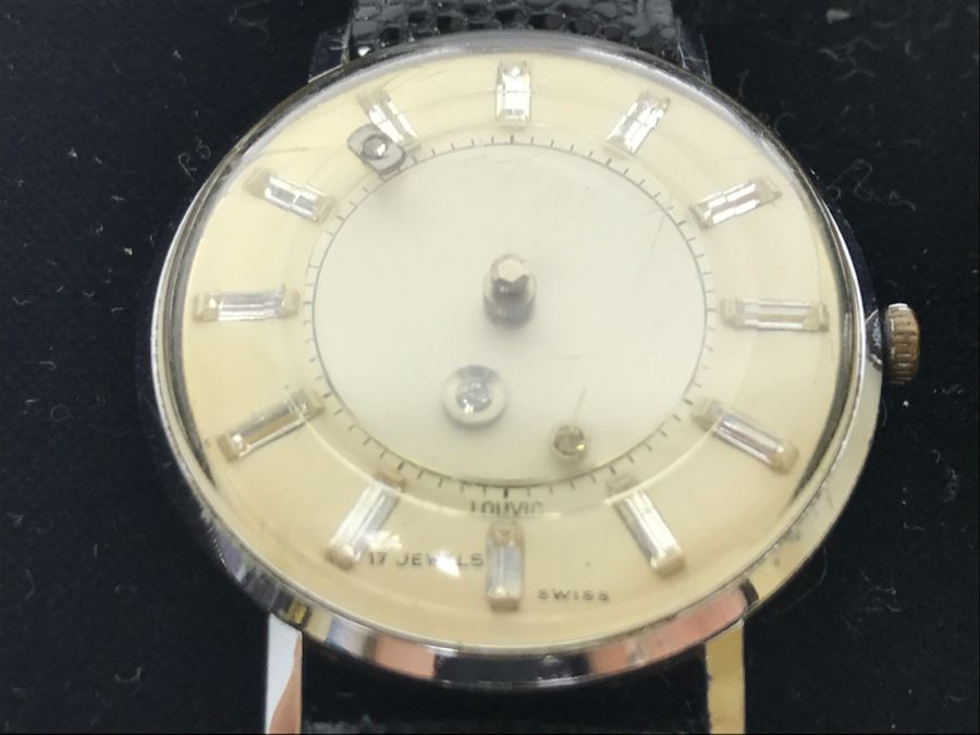 Vintage Louvic Mystery Dial Watch 17 Jewels Swiss [Photo 9]