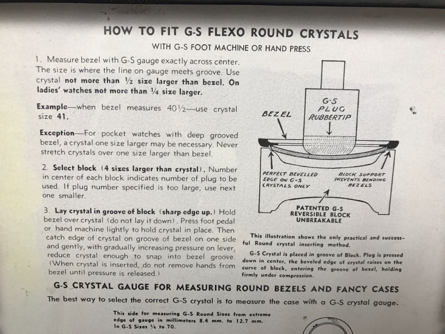 Vintage Watch Tool For Fitting G-S Flexo Crystals [Photo 6]