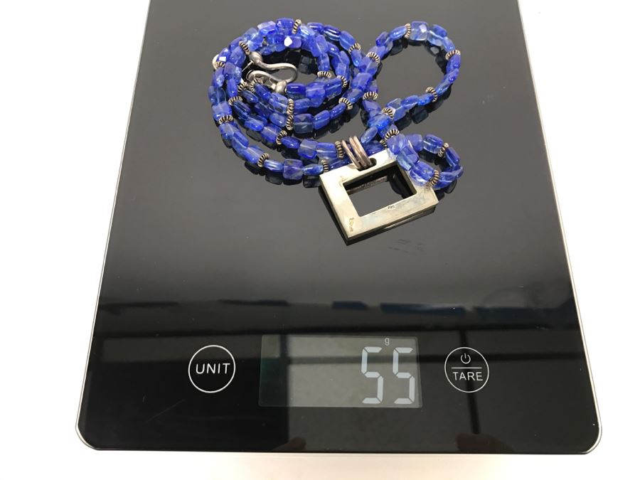 Sterling Silver Pendant Necklace With Sterling Beads 55g [Photo 11]