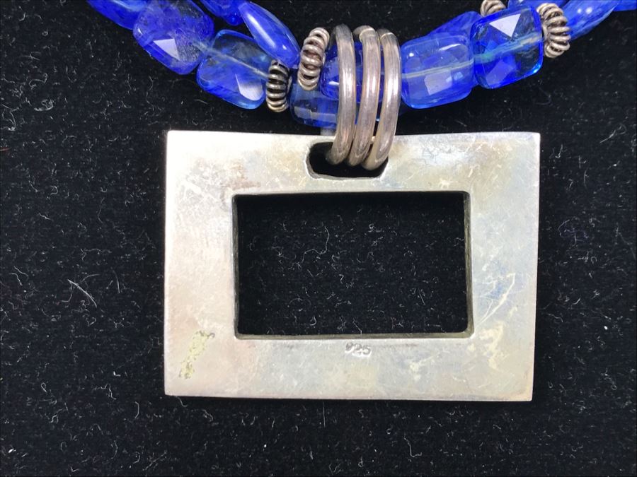 Sterling Silver Pendant Necklace With Sterling Beads 55g [Photo 2]