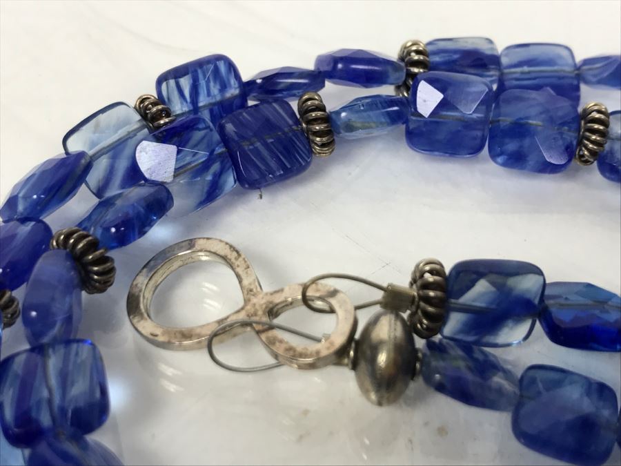 Sterling Silver Pendant Necklace With Sterling Beads 55g [Photo 10]