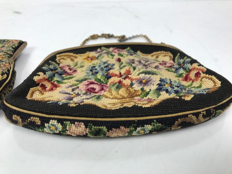 Pair Of Vintage Austrian Needlepoint Handbags [Photo 5]