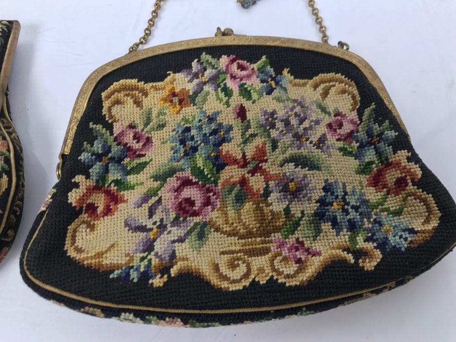 Pair Of Vintage Austrian Needlepoint Handbags [Photo 4]